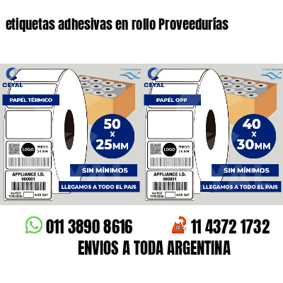etiquetas adhesivas en rollo Proveedurías