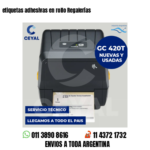 etiquetas adhesivas en rollo Regalerías