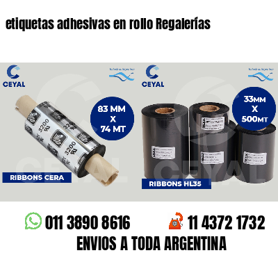 etiquetas adhesivas en rollo Regalerías