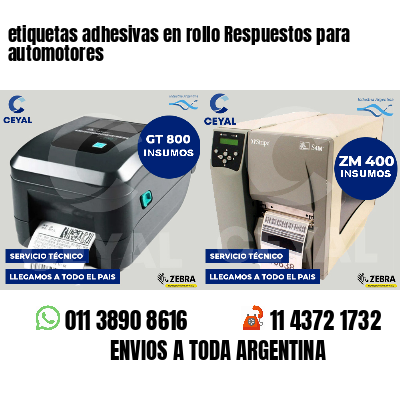 etiquetas adhesivas en rollo Respuestos para automotores