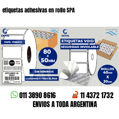etiquetas adhesivas en rollo SPA