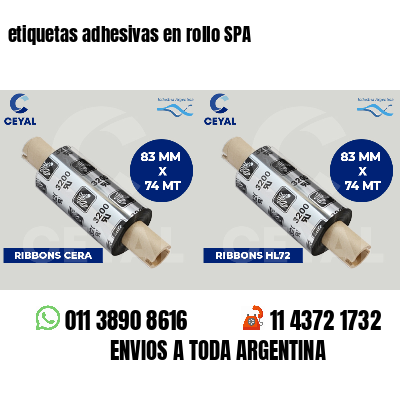 etiquetas adhesivas en rollo SPA