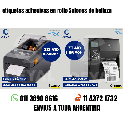 etiquetas adhesivas en rollo Salones de belleza