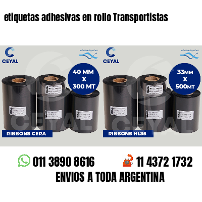 etiquetas adhesivas en rollo Transportistas