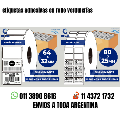etiquetas adhesivas en rollo Verdulerías