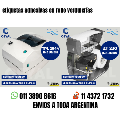etiquetas adhesivas en rollo Verdulerías