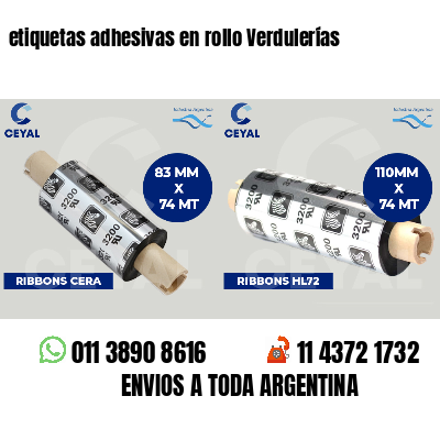 etiquetas adhesivas en rollo Verdulerías