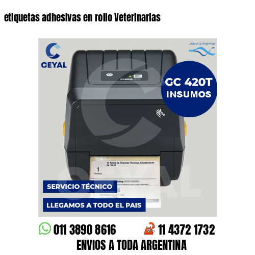 etiquetas adhesivas en rollo Veterinarias