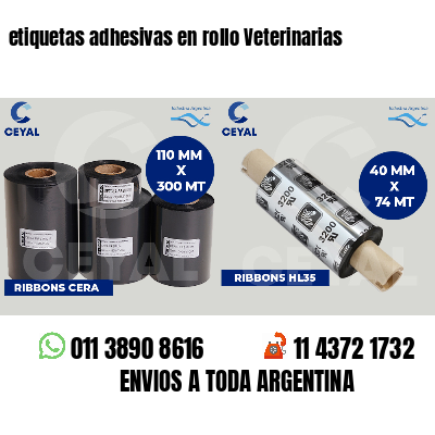 etiquetas adhesivas en rollo Veterinarias