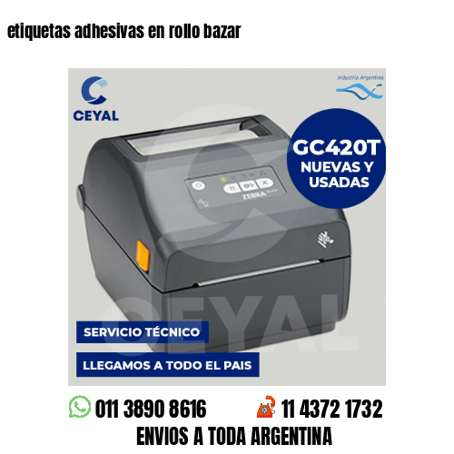 etiquetas adhesivas en rollo bazar