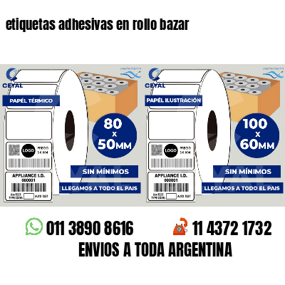 etiquetas adhesivas en rollo bazar
