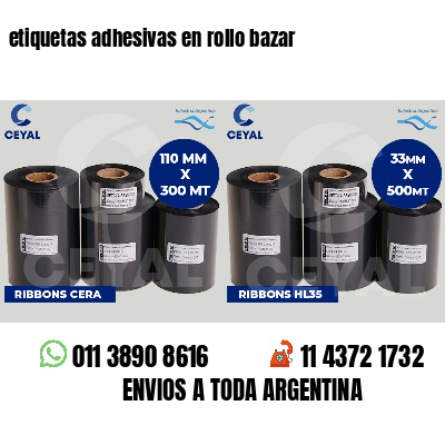 etiquetas adhesivas en rollo bazar