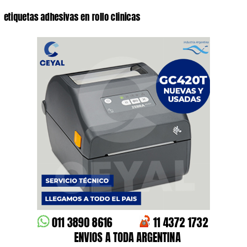 etiquetas adhesivas en rollo clinicas