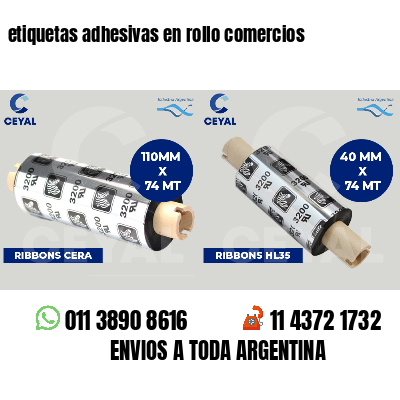 etiquetas adhesivas en rollo comercios