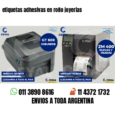 etiquetas adhesivas en rollo joyerias