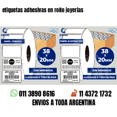 etiquetas adhesivas en rollo joyerias