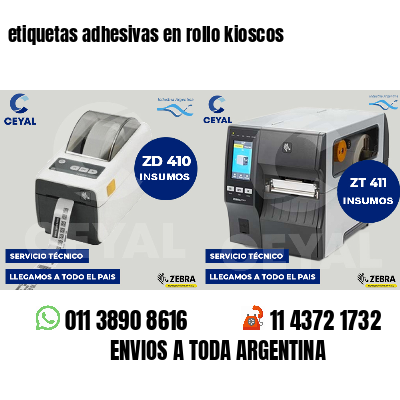 etiquetas adhesivas en rollo kioscos