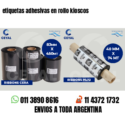 etiquetas adhesivas en rollo kioscos