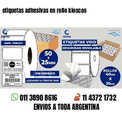 etiquetas adhesivas en rollo kioscos