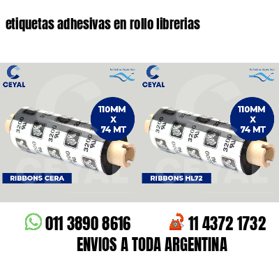 etiquetas adhesivas en rollo librerias