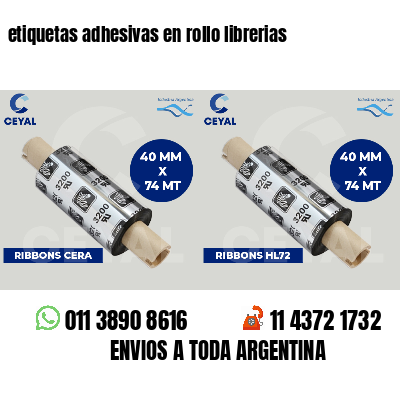 etiquetas adhesivas en rollo librerias