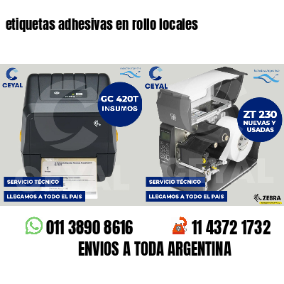 etiquetas adhesivas en rollo locales