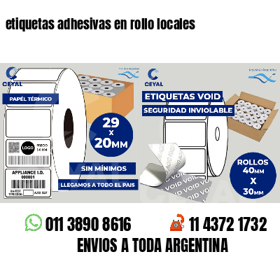 etiquetas adhesivas en rollo locales