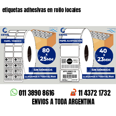 etiquetas adhesivas en rollo locales