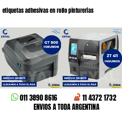 etiquetas adhesivas en rollo pinturerías