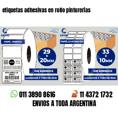 etiquetas adhesivas en rollo pinturerías