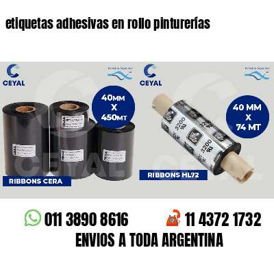 etiquetas adhesivas en rollo pinturerías