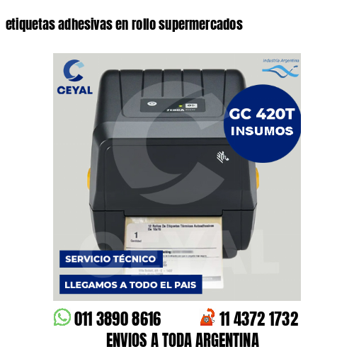 etiquetas adhesivas en rollo supermercados