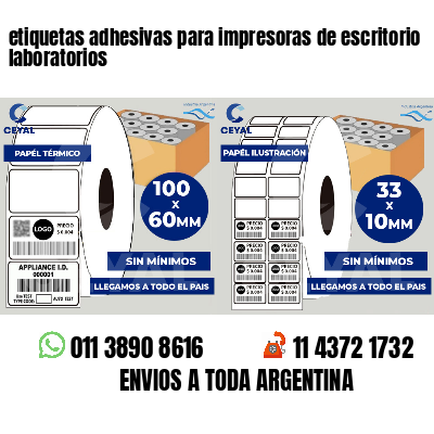 etiquetas adhesivas para impresoras de escritorio laboratorios