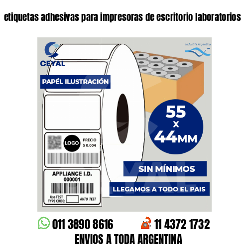 etiquetas adhesivas para impresoras de escritorio laboratorios