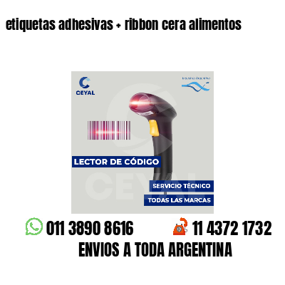etiquetas adhesivas   ribbon cera alimentos