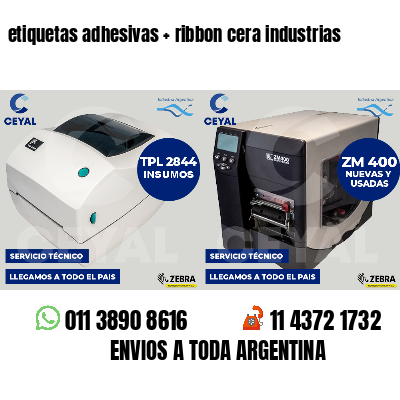 etiquetas adhesivas   ribbon cera industrias