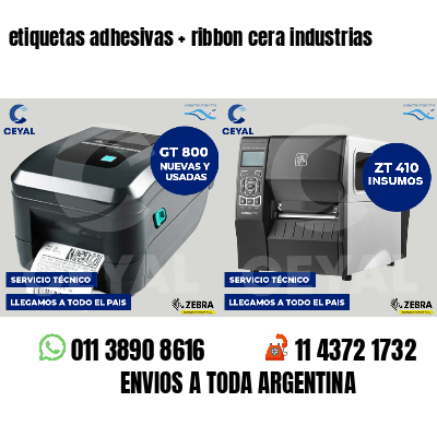 etiquetas adhesivas   ribbon cera industrias