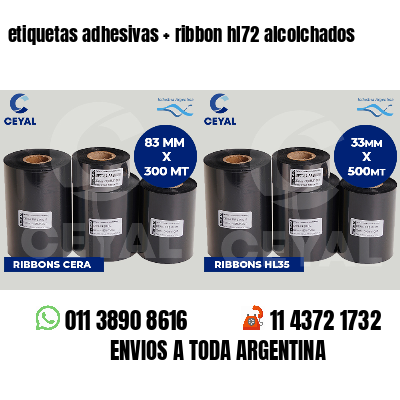 etiquetas adhesivas   ribbon hl72 alcolchados