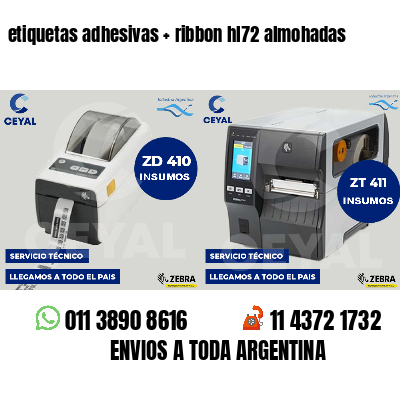 etiquetas adhesivas   ribbon hl72 almohadas