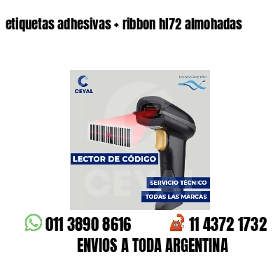 etiquetas adhesivas   ribbon hl72 almohadas