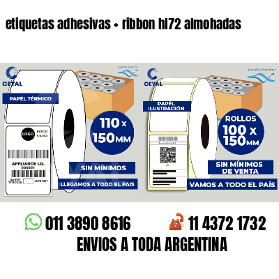 etiquetas adhesivas   ribbon hl72 almohadas