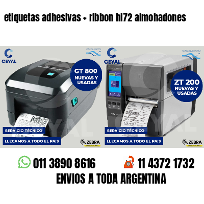 etiquetas adhesivas   ribbon hl72 almohadones