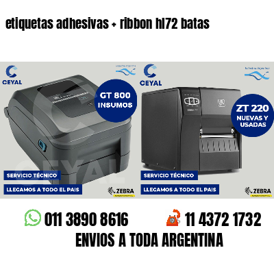 etiquetas adhesivas   ribbon hl72 batas