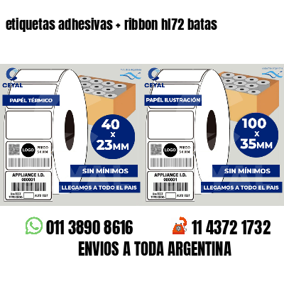 etiquetas adhesivas   ribbon hl72 batas