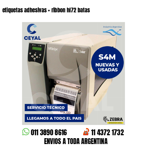 etiquetas adhesivas   ribbon hl72 batas