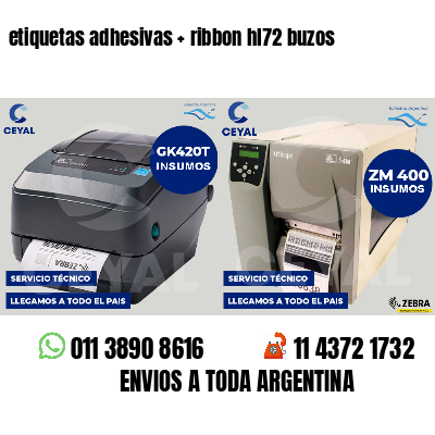 etiquetas adhesivas   ribbon hl72 buzos