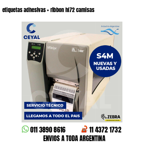etiquetas adhesivas   ribbon hl72 camisas