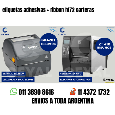etiquetas adhesivas   ribbon hl72 carteras