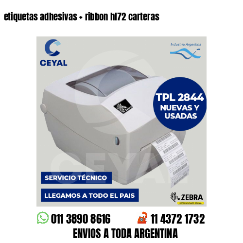 etiquetas adhesivas   ribbon hl72 carteras