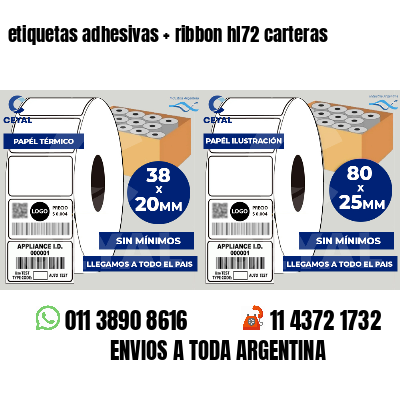 etiquetas adhesivas   ribbon hl72 carteras